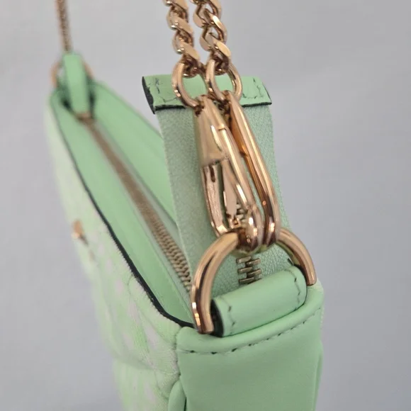 Versace Green Checkered quilted Crossbody Bag NWOT - Picture 12 of 12